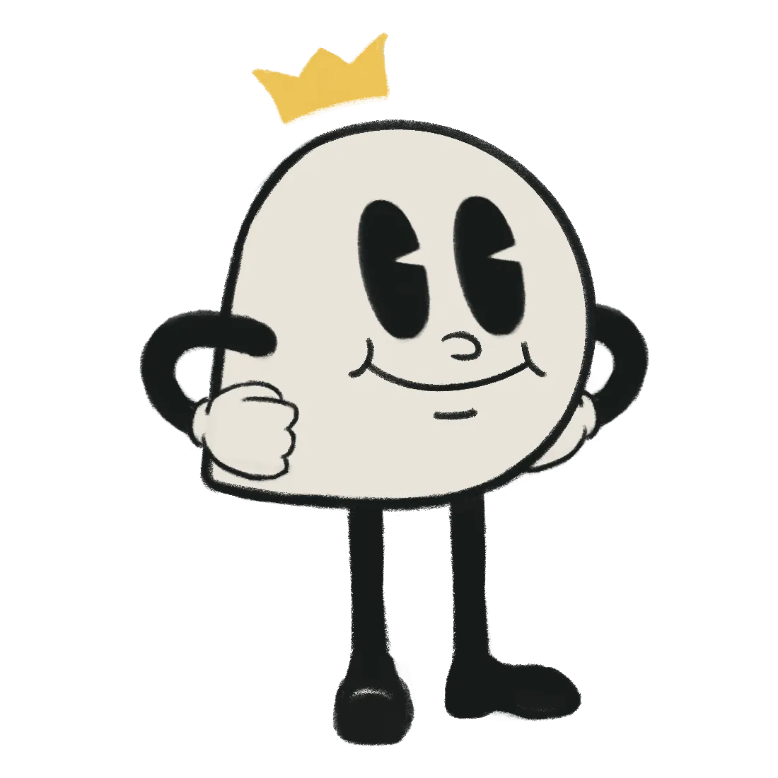 Elby, the Language Buddies mascot, wearing a crown